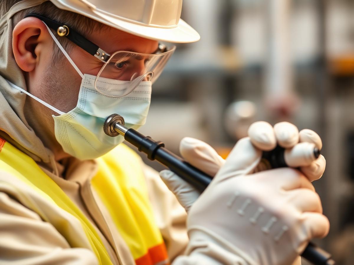 Inspeção de segurança em equipamento de gás